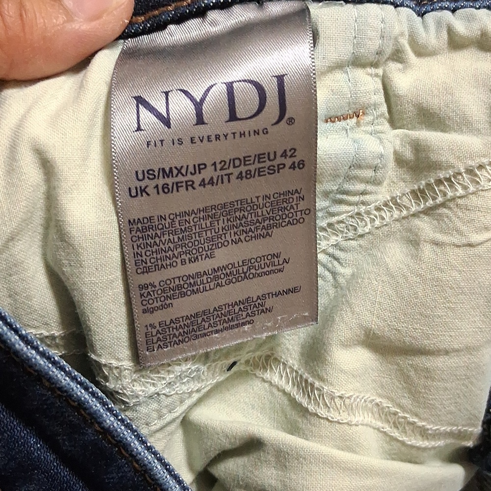 NYDJ Jeans 12 Womens BLUE Denim Pants Preowned Used - Picture 4 of 5